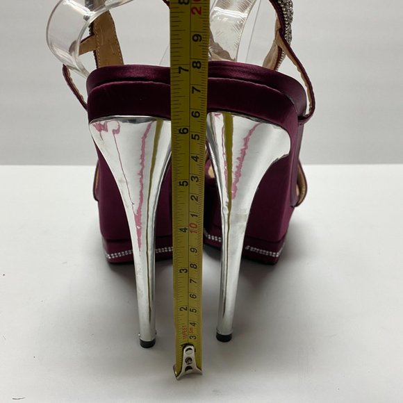 FSJ Slingback Peep Toe Stiletto High Heel Sandals - Picture 7 of 10